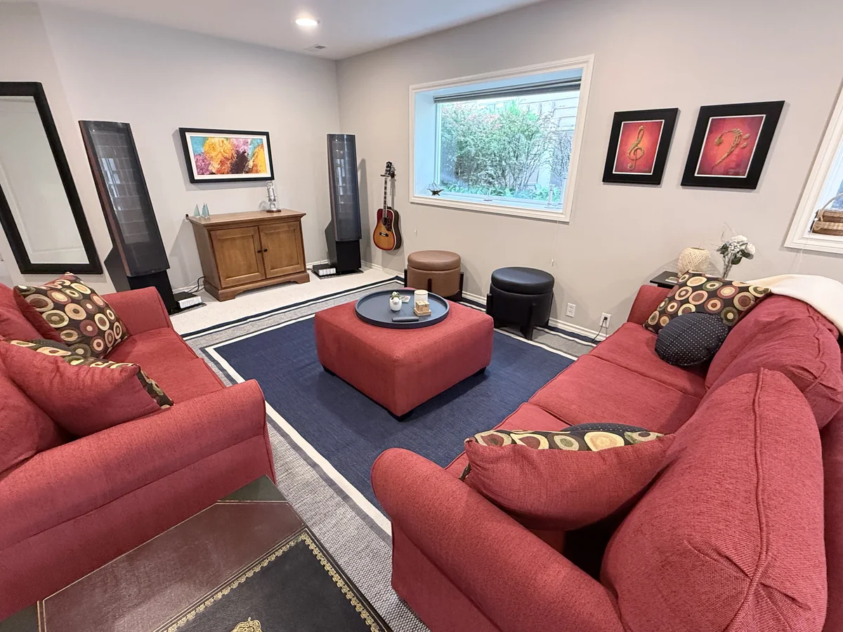 Living area cleaned and ready for use